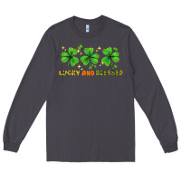 Smoke St. Patrick's Day lucky and blessed Long Sleeve Tee - HowdyJamesFarm