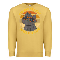 Antique Gold funny retro sunset eff you see kay why oh you cat lovers t shirt Premium Sweatshirt - ArtChic