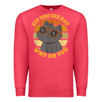 Cardinal funny retro sunset eff you see kay why oh you cat lovers t shirt Premium Sweatshirt - ArtChic