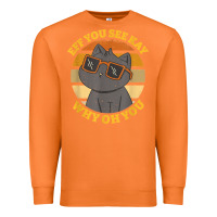 Carrot funny retro sunset eff you see kay why oh you cat lovers t shirt Premium Sweatshirt - ArtChic