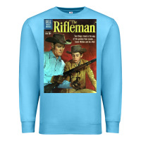 Ocean Blue The Rifleman Retro Western Premium Sweatshirt - ArtChic