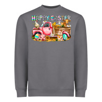 Storm Happy Easter Animal Farm Truck Heavyweight Sweatshirt - CowhideDigitalArt