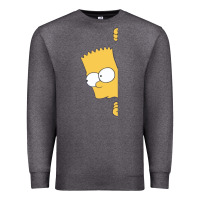 Charcoal Heather simpsons Premium Sweatshirt - ArtChic