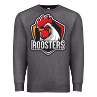 Charcoal Heather rooster art Premium Sweatshirt - ArtChic