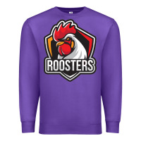 Purple rooster art Premium Sweatshirt - ArtChic