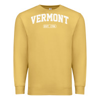 Antique Gold vermont vintage state athletic style pullover hoodie Premium Sweatshirt - ArtChic