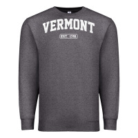 Vermont Vintage State Athletic Style Pullover Hoodie Premium Sweatshirt | Teevron