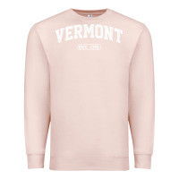 Pale Pink vermont vintage state athletic style pullover hoodie Premium Sweatshirt - ArtChic