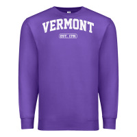 Purple vermont vintage state athletic style pullover hoodie Premium Sweatshirt - ArtChic