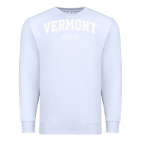 White vermont vintage state athletic style pullover hoodie Premium Sweatshirt - ArtChic