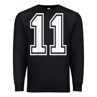 Black number 11 shirt sports player number back of shirt Premium Sweatshirt - ArtChic