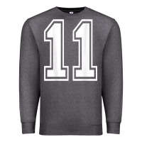 Charcoal Heather number 11 shirt sports player number back of shirt Premium Sweatshirt - ArtChic