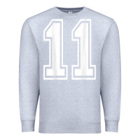 Heather Grey number 11 shirt sports player number back of shirt Premium Sweatshirt - ArtChic