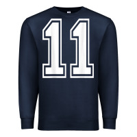 Navy number 11 shirt sports player number back of shirt Premium Sweatshirt - ArtChic