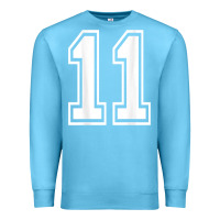Ocean Blue number 11 shirt sports player number back of shirt Premium Sweatshirt - ArtChic