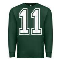 Sports Green number 11 shirt sports player number back of shirt Premium Sweatshirt - ArtChic