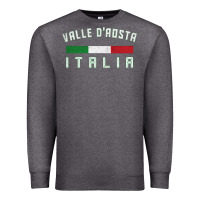 Charcoal Heather valle d'aosta italia italy region typography design Premium Sweatshirt - ArtChic
