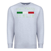 Heather Grey valle d'aosta italia italy region typography design Premium Sweatshirt - ArtChic