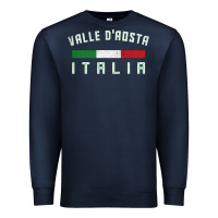 Navy valle d'aosta italia italy region typography design Premium Sweatshirt - ArtChic