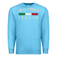 Ocean Blue valle d'aosta italia italy region typography design Premium Sweatshirt - ArtChic