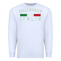 White valle d'aosta italia italy region typography design Premium Sweatshirt - ArtChic