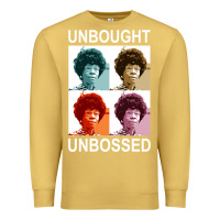 Antique Gold unbought unbossed shirley chisholm retro vintage gift long sleeve t sh Premium Sweatshirt - ArtChic