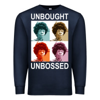 Navy unbought unbossed shirley chisholm retro vintage gift long sleeve t sh Premium Sweatshirt - ArtChic