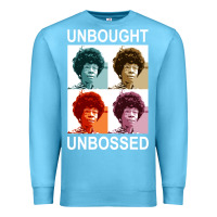 Ocean Blue unbought unbossed shirley chisholm retro vintage gift long sleeve t sh Premium Sweatshirt - ArtChic