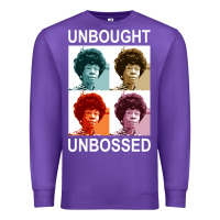 Purple unbought unbossed shirley chisholm retro vintage gift long sleeve t sh Premium Sweatshirt - ArtChic