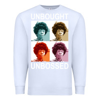 White unbought unbossed shirley chisholm retro vintage gift long sleeve t sh Premium Sweatshirt - ArtChic