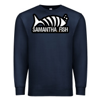 Navy SAMANTHA FISH MUSIC ARTWORK Essential Premium Sweatshirt - ArtChic