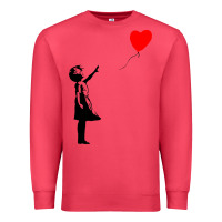 Cardinal banksy girl with balloon Premium Sweatshirt - ArtChic
