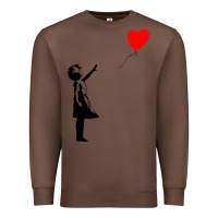 Chestnut banksy girl with balloon Premium Sweatshirt - ArtChic