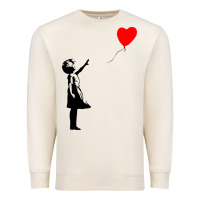 Sandshell banksy girl with balloon Premium Sweatshirt - ArtChic