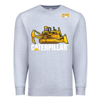 Heather Grey bulldozercat 1 Premium Sweatshirt - ArtChic