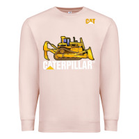 Pale Pink bulldozercat 1 Premium Sweatshirt - ArtChic