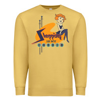 Antique Gold the jetsons jane jetson shopping is my cardio premium t shirt Premium Sweatshirt - ArtChic