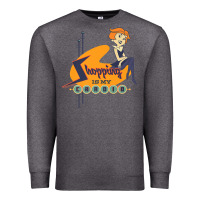 Charcoal Heather the jetsons jane jetson shopping is my cardio premium t shirt Premium Sweatshirt - ArtChic
