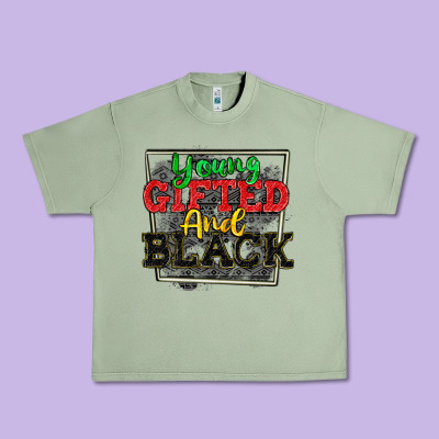 Young Gifted And Black Urban Heavy Tee Designed By Cowgirlartshop