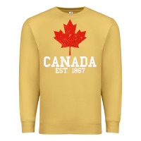 Antique Gold vintage canada est.1867 maple leaf canadian flag r Premium Sweatshirt - ArtChic