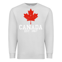 Dove Grey vintage canada est.1867 maple leaf canadian flag r Premium Sweatshirt - ArtChic
