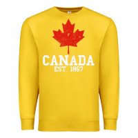 Lemon vintage canada est.1867 maple leaf canadian flag r Premium Sweatshirt - ArtChic