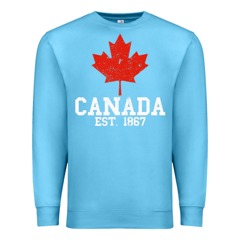 Vintage Canada Est.1867 Maple Leaf Canadian Flag R Premium Sweatshirt by ArtChic | Teevron