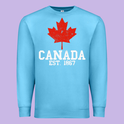Vintage Canada Est.1867 Maple Leaf Canadian Flag R Premium Sweatshirt Designed By Artchic