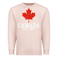 Pale Pink vintage canada est.1867 maple leaf canadian flag r Premium Sweatshirt - ArtChic
