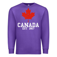 Purple vintage canada est.1867 maple leaf canadian flag r Premium Sweatshirt - ArtChic