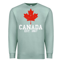 Seafoam vintage canada est.1867 maple leaf canadian flag r Premium Sweatshirt - ArtChic