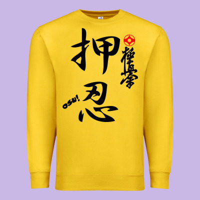 Karate Kyokushin Osu Kanji Premium Sweatshirt Designed By Artchic