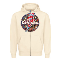 Sandshell Western Merica Patriotic Zipper Hoodie - LillyAllenDesigns
