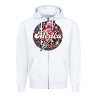 White Western Merica Patriotic Zipper Hoodie - LillyAllenDesigns